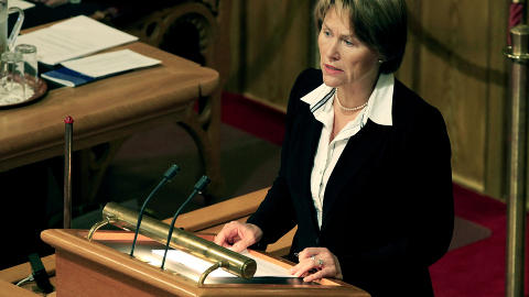 SVART: Justisminister Grete Faremo har svart p� sp�rsm�l fra 22. julikomiteen. Her ifra hennes redegj�relse i Stortinget, da hun var justisminister. Foto: Jacques Hvistendahl