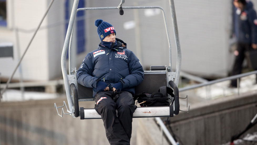 OPTIMIST: Hopptrener Alexander St�ckl f�r hoppuka. 
Foto: Geir Olsen / Scanpix