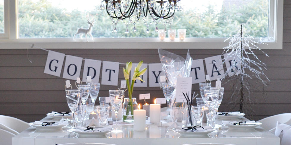 HAPPY NEW YEAR: Finn inspirasjon til vinterens flotteste festbord hos disse flinke interi�rbloggerne. FOTO: May Helen Kro/kronprinsessene.blogspot.com