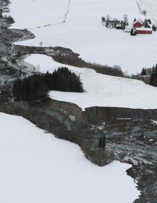 Slik ser raset ut fra lufta