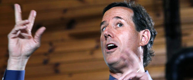 Santorum sa aldri at Polen er en trussel mot USA