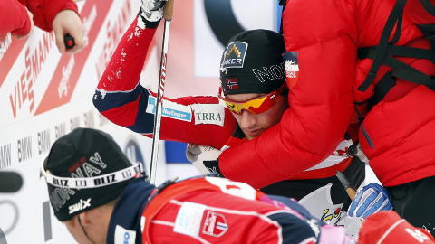 UTMATTET: Petter Northug etter m�lgang.
Foto: Lise �serud / Scanpix