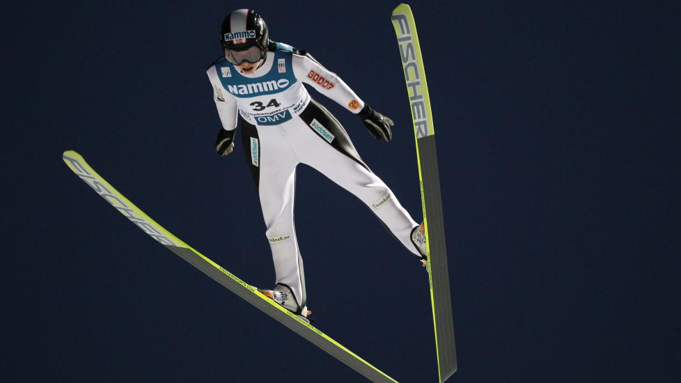 NUMMER FIRE:  Anette Sagen ble nummer fire i verdenscuprenn s�ndag.
Foto: Geir Olsen / Scanpix