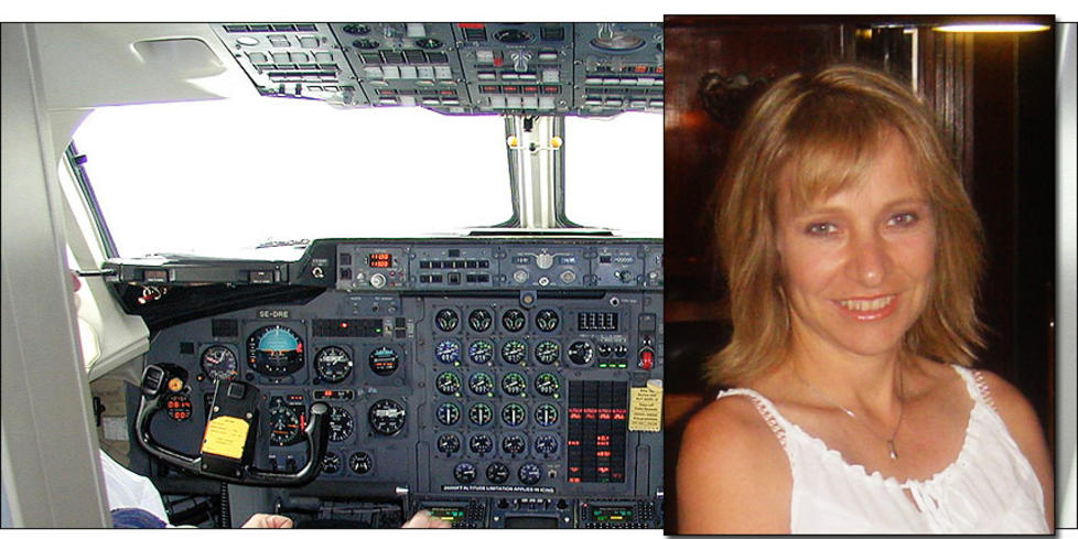 BAE 146: Flytypen BAe 146 har store problemer med forurenset luft i kabin og cockpit. Susan Michaelis (49) fl�y denne flytypen, og har n� skader hun mener skyldes gifteksponering i fly.
Foto: HAVARIKOMMISJONEN I SVERIGE/PRIVAT
