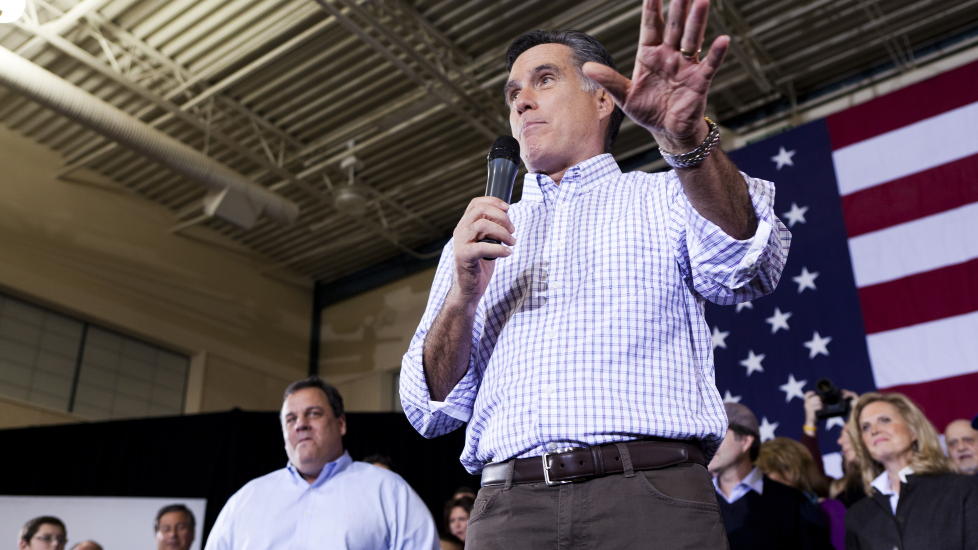 D�RLIG RYKTE: En seier for Mitt Romney kan endre europeeres syn p� USA igjen. Her er Romney i New Hampshire Foto: Johannes Wors�e Berg