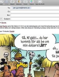 Timbuktu raser mot �rasistisk� Frode �verli-tegning