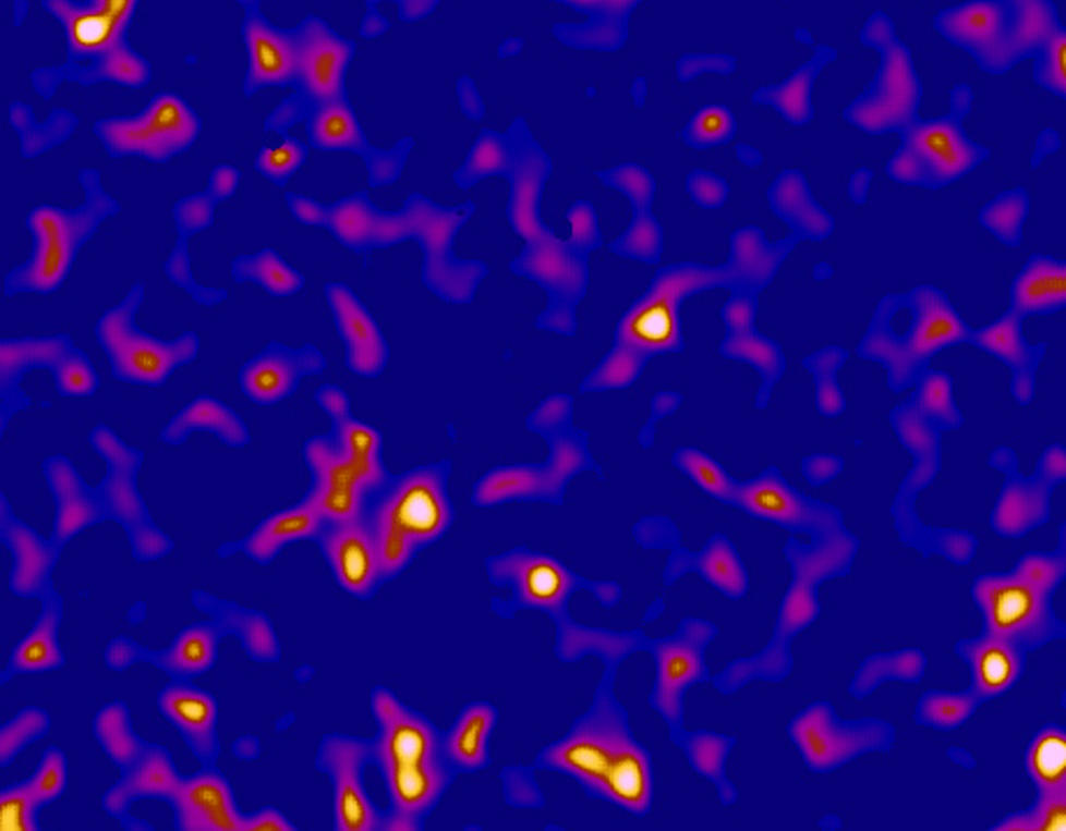 MYSTISK OG M�RK: Astronomer har laget et kart over usynlig, m�rk materie i universet. Foto: CFHT