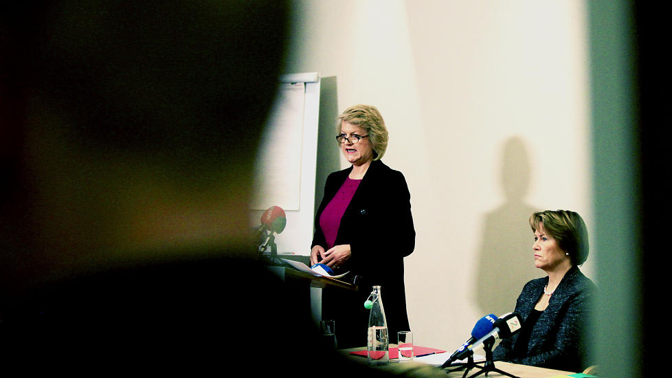 NY TRUSSELVURDERING: PST-sjef Janne Kristiansen og justisminister Grete Faremo holdt i dag pressekonferanse om trusselbildet. Foto: Jacques Hvistendahl