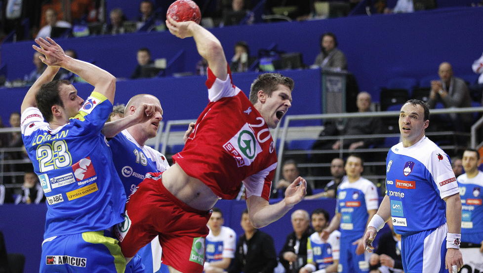 VRSAC, SERBIA 20120116.
H�ndball EM i Serbia 2012:
Einar Riegelhuth Koren i kampen der Norge vant 28-27 mot Slovenia i �pningskampen i Millennium Hall i Vrsac under EM i h�ndball i Serbia mandag. 
Foto: Gorm Kallestad / Scanpix