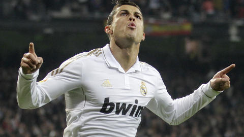 SCORET, MEN... Real Madrids Cristiano Ronaldo scoret 1-0-m�let. Foto: AP Photo/Paul White