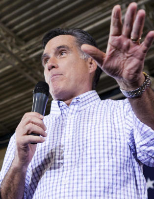 Romneys ledelse skrumper inn