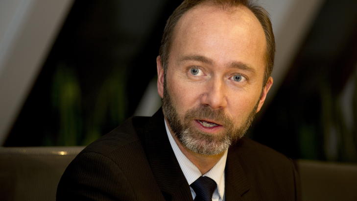 SVARER: Trond Giske redegj�r for TV 2-salget i Stortinget Foto: �istein Norum Monsen / DAGBLADET