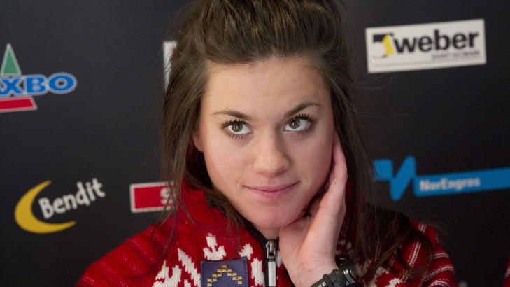 SKADD: Heidi Weng vil bytte ut gips hun har f�tt p� estisk sykehus med en annen gips s� hun kan g� NM. Foto: Terje Bendiksby / Scanpix