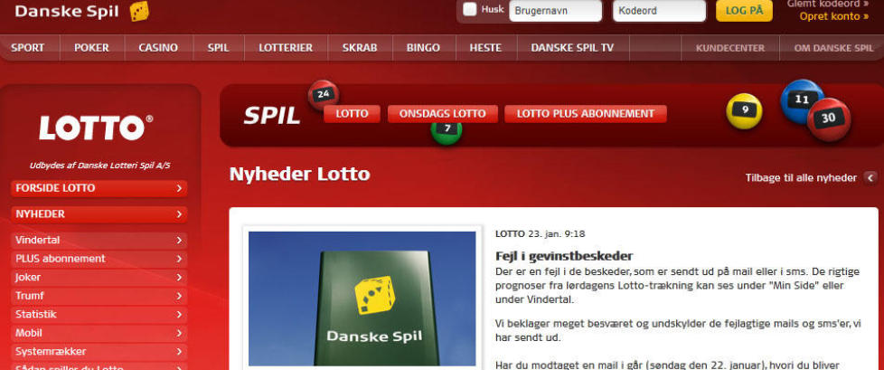 40 000 fikk melding om at de hadde vunnet i lotto, det var feil
