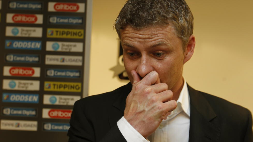 TAPTE PRESTISJEDUELL: Ole Gunnar Solskj�r er selv fra Kristiansund, og i dag s� han 2. divisjonslaget fra hjemkommunen sl� seriemesterne fra 2011. 
Foto: Terje Bendiksby / Scanpix