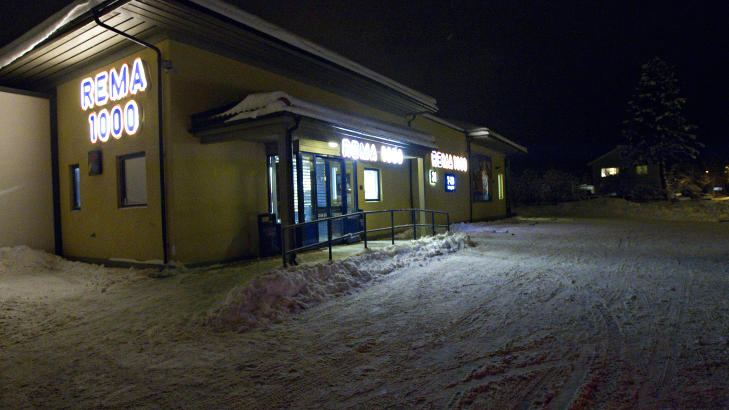 BLE RANET: Rema 1000 p� Falkum i Skien. Foto: Torbj�rn Berg / Dagbladet