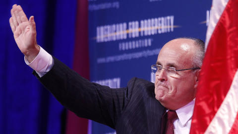INTERVJUES: Rudy Giuliani sier filmen «The Third Jihad» er et vekkesignal for USA. Foto: AP/Haraz N. Ghanbari/Scanpix INTERVJUES: Rudy Giuliani sier filmen «The Third Jihad» er et vekkesignal for USA. Foto: AP/Haraz N. Ghanbari/Scanpix