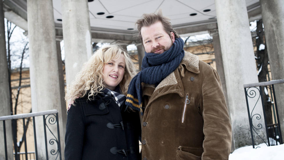 P� ENGELSK OG NORSK: Marian Saastad Ottesen og Fridtjov S�heim h�per amerikanerne kan like de norske elementene i �Lilyhammer� som har premiere i morgen. Foto: Melisa Fajkovic / Dagbladet