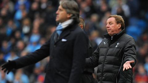 UPOPUL�R:Tottenham-manager Harry Redknapp omtales som hyklersk av Citys norske supportertalsmann etter hendelsen med Balotelli.Foto: SCANPIX/AFP/ANDREW YATES