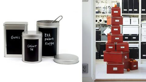BOKSER: Kj�p smarte esker og bokser for oppbevaring av alskens sm�ting.  Foto: Granit og Ikea
