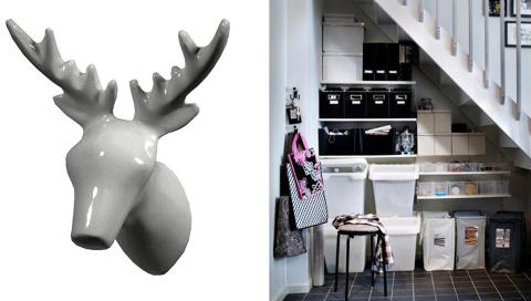 GANGEN: Gangen er et godt sted � begynne n�r du skal bli mer organisert. Pass p� � ha nok knagger og kroker slik at alt kan f� en fast plass. Foto: Ting og Ikea