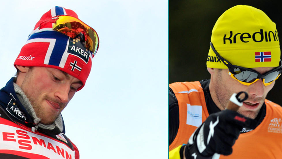 D�RLIG DAG: Petter Northug hadde ingenting � gi p� Voss - det hadde veteranen Thomas Alsgaard.Foto: SCANPIX