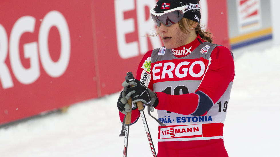 Maiken Caspersen Falla vant damenes sprintfinale i NM p� Voss. Her fra et renn tidligere i vinter. Foto: Terje Bendiksby / Scanpix