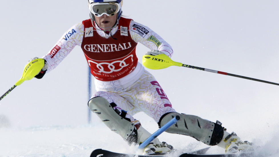 OVERLEGEN: Lindsey Vonn tok sin syvende seier denne sesongen. Foto: REUTERS/Denis Balibouse