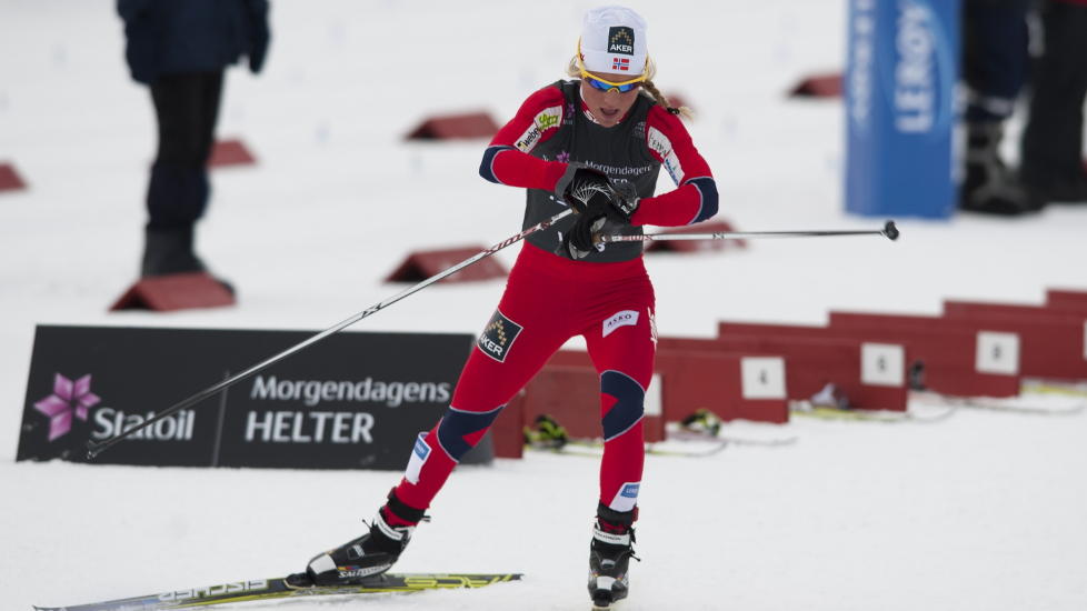 VANT: Therese Johaug vant NM-gull i 15 km skiathlon p� Voss l�rdag.
Foto: Marit Hommedal / Scanpix