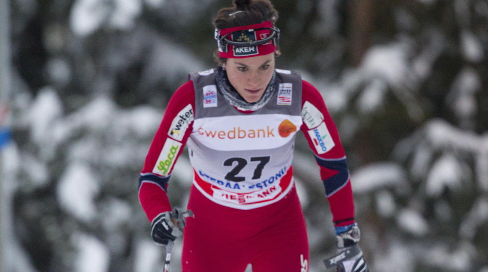 NEDBRUTT: Heidi Weng var ikke h�y i hatten etter niendeplassen p� 15 kilometer med skibytte, der hun sleit tungt med brukket finger og d�rlig form. 
Foto: Terje Bendiksby / Scanpix
