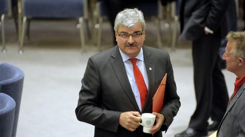 M�TTE G�:  H�kon Juholts karriere som leder for Socialdemokraterna bnle kort. Etter et snaut �r m�tte han trekke seg.
Foto: Janerik Henriksson/ SCANPIX