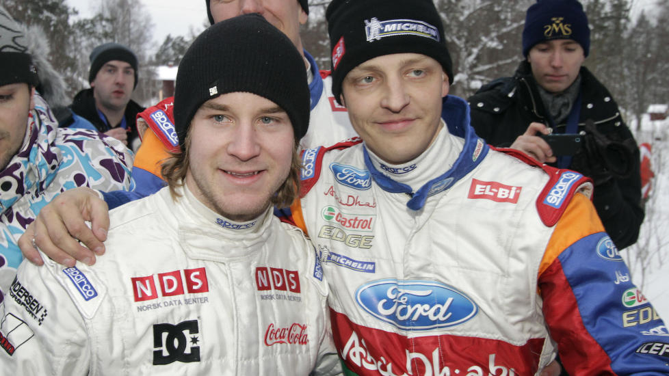 VANT I ELVERUM: Etter knepent nederlag i sesongstarten, slo regjerende norgesmester Mads �stberg (24) tilbake med NM-rundeseier i Rally Elverum l�rdag. Her fra et tidligere l�p. Foto: Micke Fransson / SCANPIX