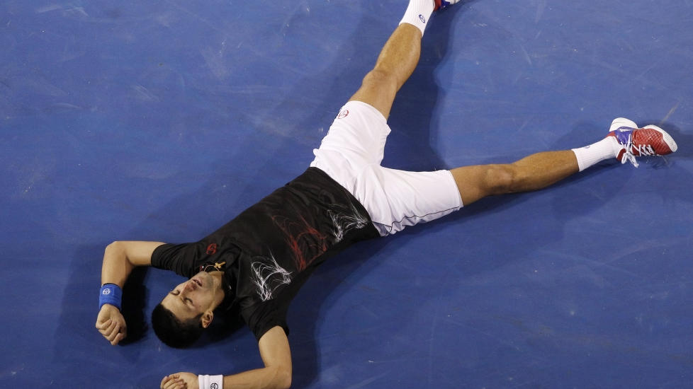 UTMATTET: Djokovic reiste seg mesterlig og dro hjem seieren i den historiske finalen. REUTERS/Daniel Munoz (AUSTRALIA  - Tags: SPORT TENNIS)