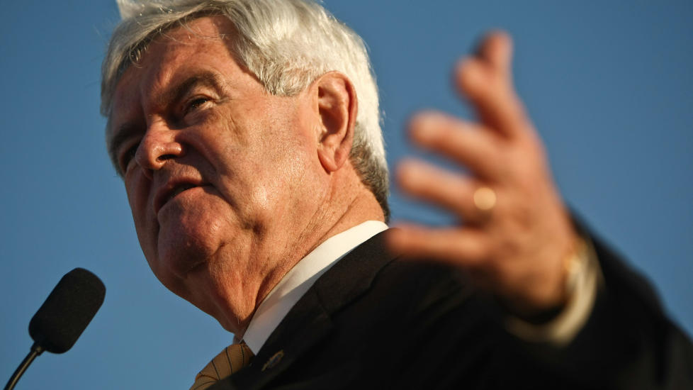 EYE OF THE TIGER: Newt Gingrich er saks�kt for uautorisert bruk av �Rocky III�-l�tmateriale i valgkampen. Foto: AP Photo/Naples Daily News, Scott McIntyre/SCANPIX