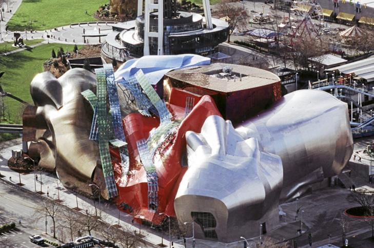 POPULÆRT: Godt besøkt, men utskjelt for utseendet: Experience Music Project Museum i Seattle i USA. Foto: unusual-architecture.com POPULÆRT: Godt besøkt, men utskjelt for utseendet: Experience Music Project Museum i Seattle i USA. Foto: unusual-architecture.com