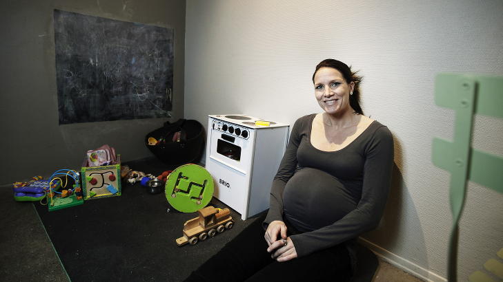 ENDELIG: Dette bildet ble tatt av Hammerseng i forrige uke. - N� som det begynner � n�rme seg kjenner jeg at det er vanskeligere � v�re t�lmodig. N� har jeg lyst til � m�te denne lille babyen, sa hun til Dagbladet den gang. Foto: Christian Roth Christensen/Dagbladet
