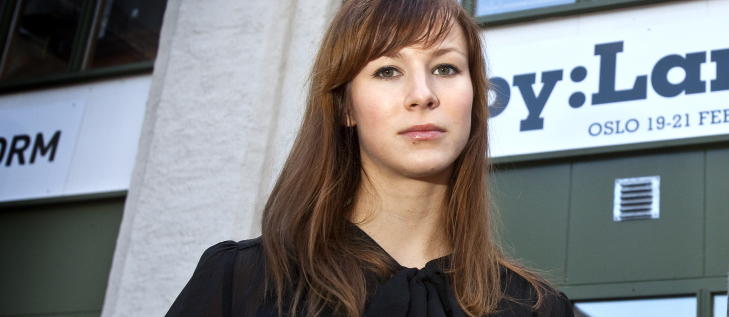 KJ�RESTEN: Malin Kulseth er pressesjef i by:Larm, og rapper Lars Vaulars kj�reste. FOTO: TORBJ�RN BERG / DAGBLADET