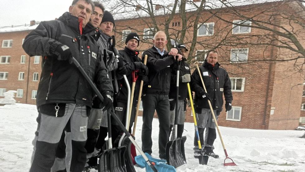 VAKTMESTERE: (fra venstre) Sverre, Jens, Eivind, Thomas, Geir, P�l og Ronny. Foto: �ivind Lie