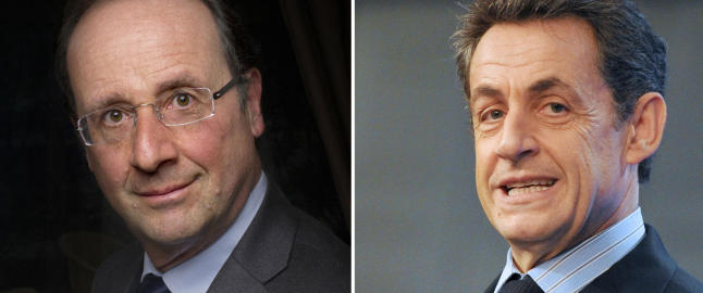 François Hollande er sikker på at han vil slå Nicolas Sarkozy. Sarkozy mener Hollande er dømt til å tape.