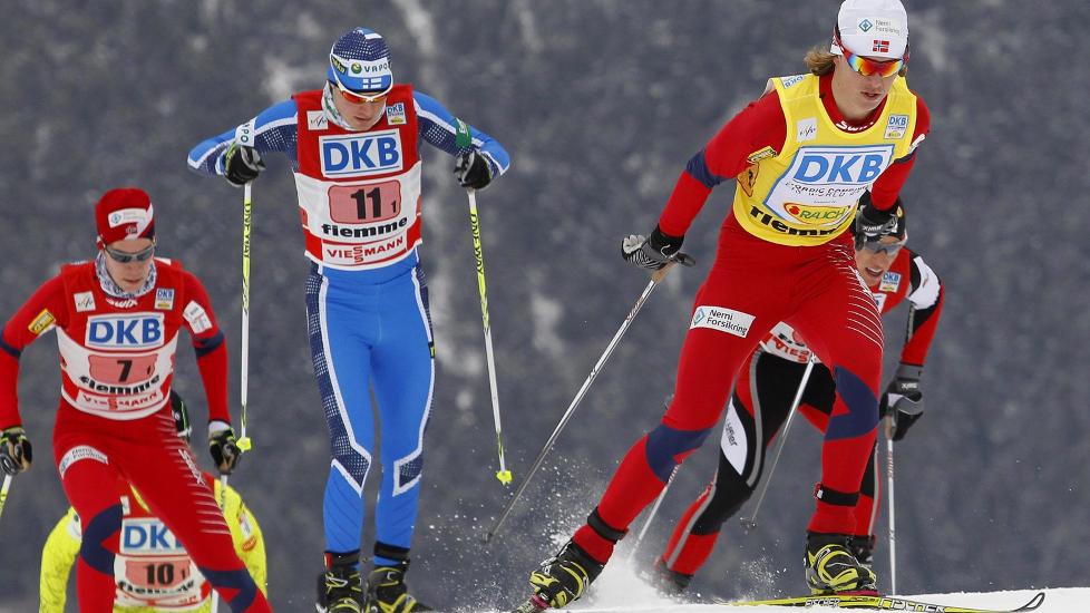 P� PALLEN IGJEN: Mikko Kokslien ble nummer to i kombinertrennet i Italia.Foto: SCANPIX/EPA/SOLERO