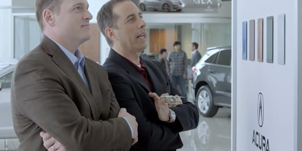 F�RST UTE: Det er status � v�re den f�rste som f�r en ny superbil. Jerry Seinfeld vil gjerne ha den f�rste NSX'en, og gj�r alt for � klare det. FOTO Honda