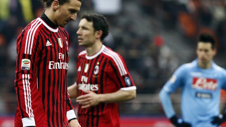 UTVIST: AC Milans Zlatan Ibrahimovic. Foto: AP Photo/Davide Spada, Lapresse