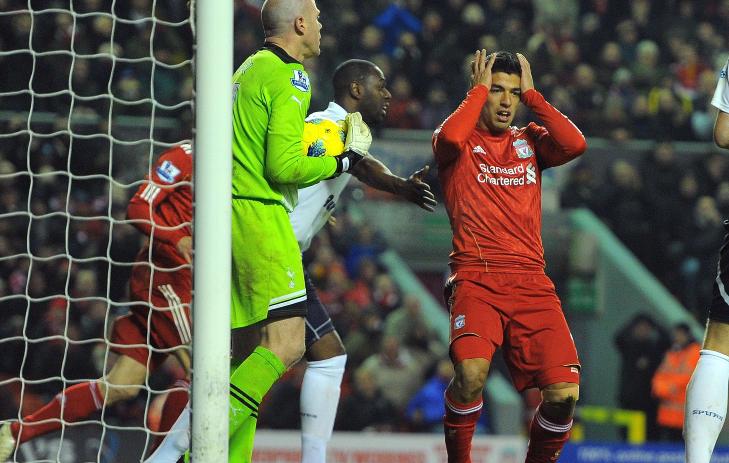 UAVGJORT: Tottenham og Liverpool spilte uavgjort p� Anfield.  Foto:AFP PHOTO/ANDREW YATES.
