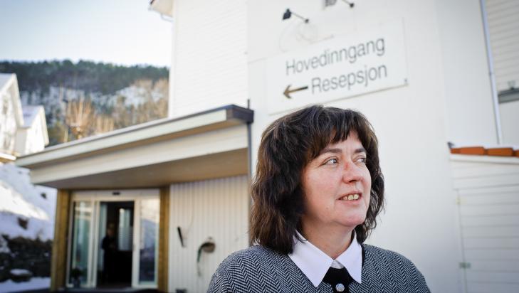 UVITENDE: Hotellsjef Tina Cosette Asbj�rnsen var ikke klar over den angivelige hendelsen f�r hun s� pressekonferansen p� TV i g�r kveld. Foto: Kent Skibstad
