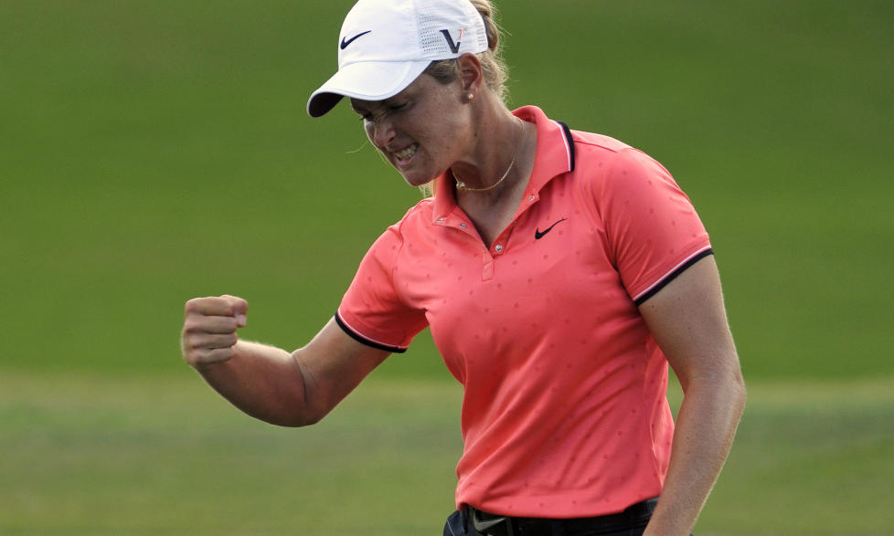 FRA SJU OVER TIL TO UNDER PAR: Med en 71-runde fredag greide Suzann Pettersen s�vidt cuten i Australian Open. Foto: REUTERS/Phelan Ebenhack