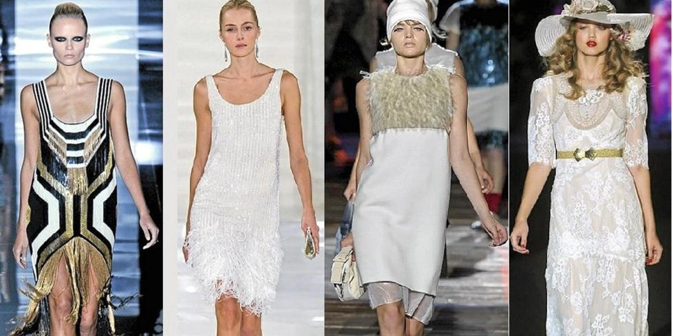 GATSBY-STIL: 20-tallsstilen tolket av Gucci, Ralph Lauren, Marc Jacobs og Anna Sui.
