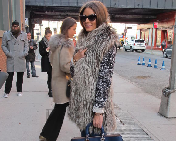 P� F�RSTE RAD: It-jenta og �fashionista� Olivia Palermo var en av de celebre gjestene p� fredagens Peter Som-visning. Foto: Hege Varsi / Dagbladet