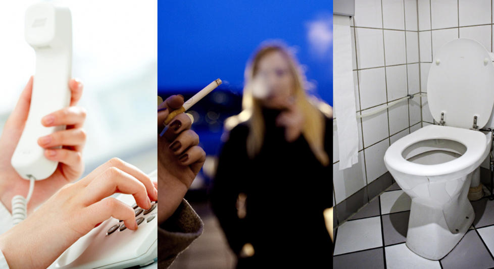 LOGGER PRIVATE GJ�REM�L:  Dagens N�ringsliv har tidligere omtalt et nytt m�lesystem, som logger hvor mange minutter som brukes til private gj�rem�l. Foto: Nina Hansen / Torbj�rn Gr�nning / Dagbladet