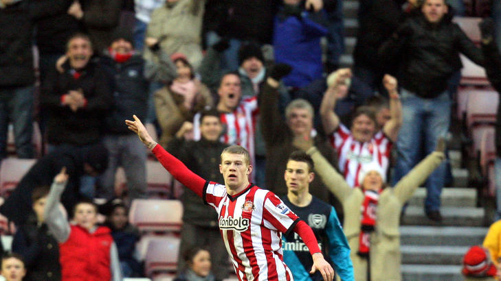 TOK LEDELSEN: James McClean ga Sunderland ledelsen etter at Per Mertesacker tr�kket over. Foto: AP Photo / Scott Heppell / Scanpix