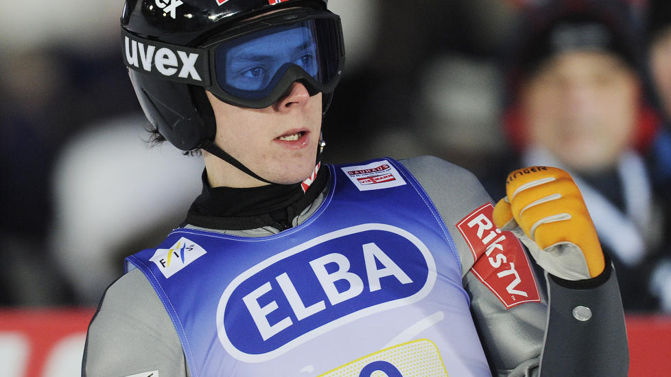 I FORM: Vegard Haukoe Sklett imponerte da Norge van lagkonkurransen i hopp i Willingen. Foto: AP Photo/Jens Meyer